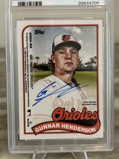 2023 Topps Archives GUNNAR HENDERSON RUTSCHMAN Rookie AUTO GOLD FOIL #/50 PSA 10