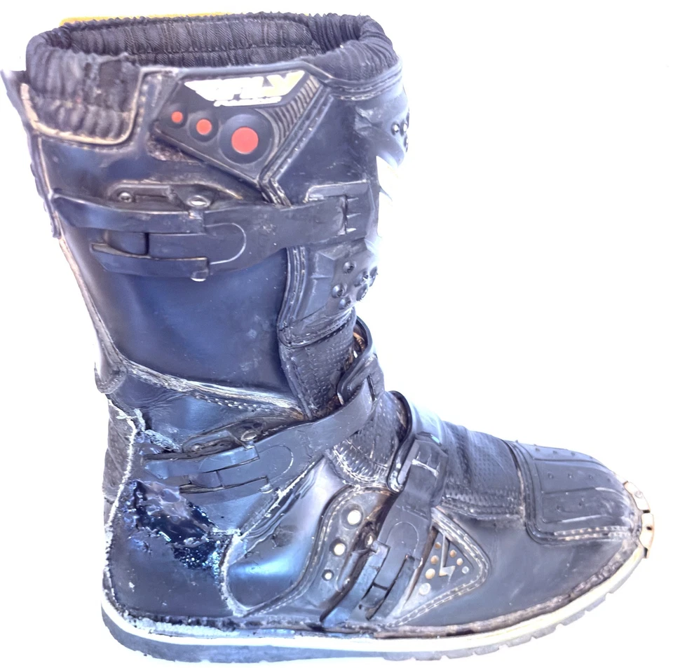 Fly Racing Maverik Motorcycle Boots Men's 11   3 buckles    short height  12 1/4 - Image 3 of 4
