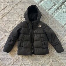 The North Face Youth Down Puffer Jacket Hooded Black Size 6