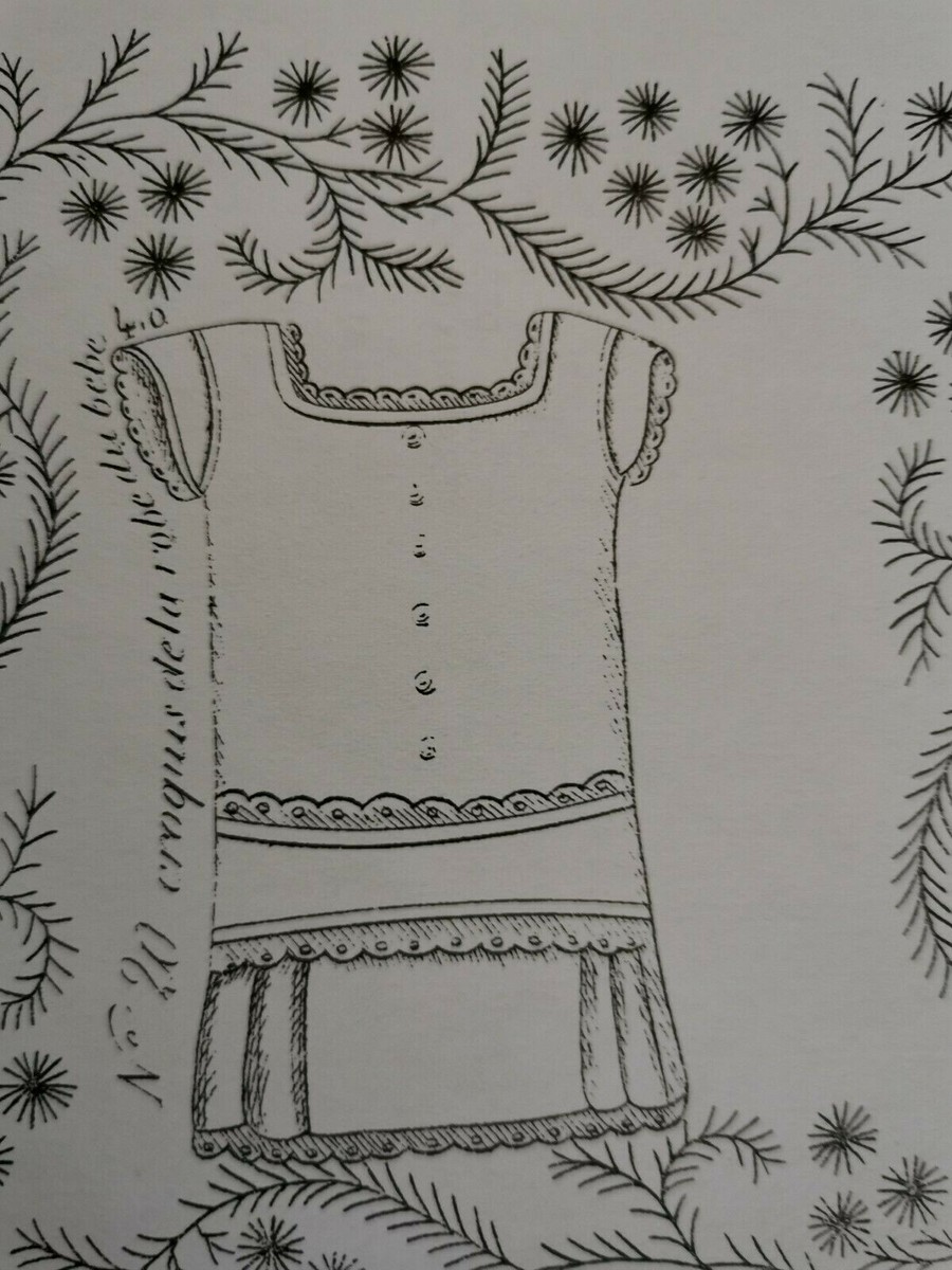 Reproduction De Patron De Vêtement Pour Poupée 25cm "La Poupée Modèle" N°2 - Mai 1882