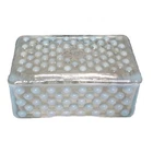 Vintage Moonstone Opalescent Hobnail Depression Glass Trinket / Cig. Box & Cover