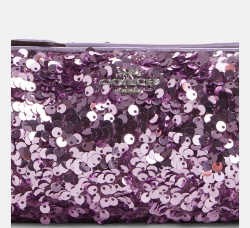 Coach Nolita Nolita Barrel Bag Sequins Wristlet Shoulder Bag ~NWT~ CQ589 Lilac - Picture 6 of 6