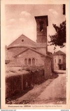 17243 cpa 26 Châteauneuf du Rhöne - le chevet de l'Eglise et la mairie