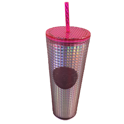 Starbucks 2023 Pink Bubblegum Studded 24 oz Tumbler w/Straw | eBay