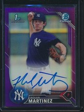 2016 Bowman Chrome Draft Purple Refractor Auto RC Nolan Martinez Yankees 033/250