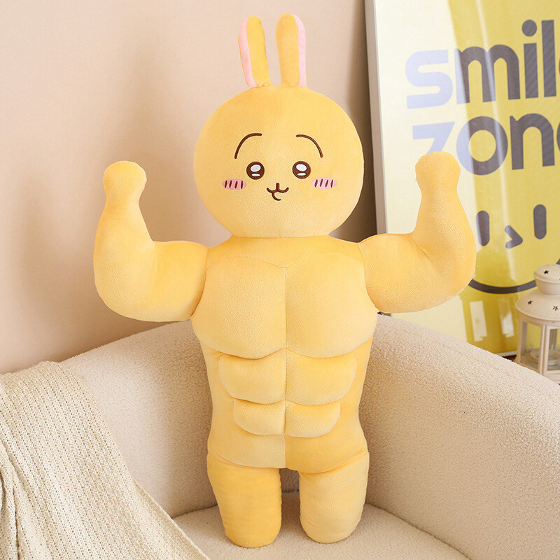 Cartoon Chiikawa Hachiware Usagi Muscle Ver Plush Doll Huge Pillow