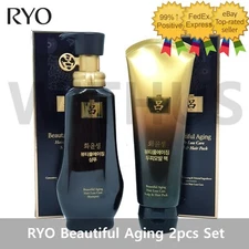 RYO Beautiful Aging Shampoo & Hair Pack 2pcs Set Hair Loss Care 화윤생 뷰티풀에이징 2종 세트