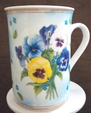 Pansy Flower Bone China Coffee Mug - by Ideal Home Range - Made in Germany