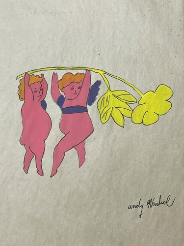 Andy Warhol COA Painting Original Drawing Signed Art on Paper