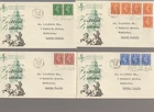 Great Britain First Day Cover 3/5/1951 Festival Low Value Definitives - 5 Covers
