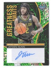 2024-25 Bowman University Best Jayden Nunn Green Refractor RC Auto /99