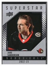 2022-23 Upper Deck #HR78 Jake Sanderson Honor Roll