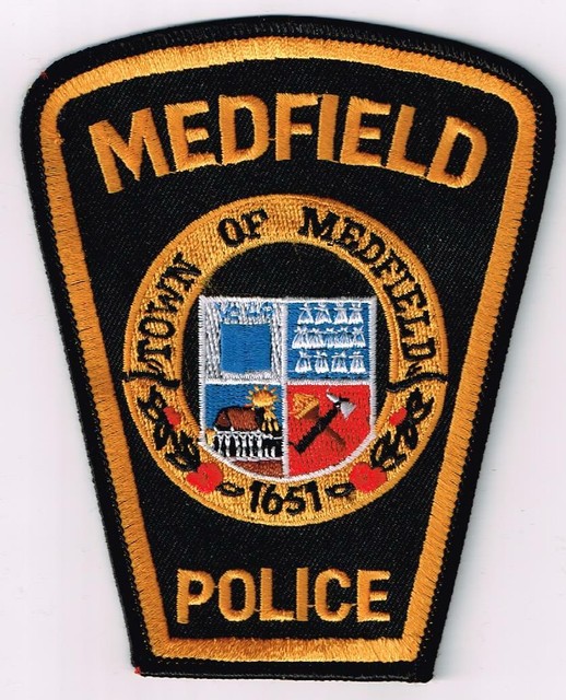 pick 1 Massachusetts Police patch Erving PD old style; Medfield PD old