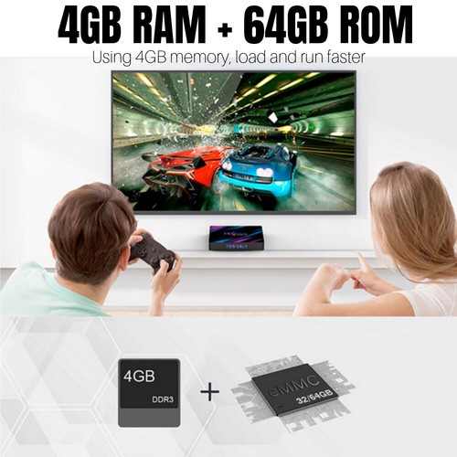 H96MAX Android 10 64GB ROM 4GB RAM 4K WIFI Netzwerk Media Player TV BOX EU Plug - Bild 7 von 11