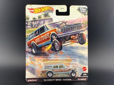 Hot Wheels Chevrolet Nova Gasser 64 Drag Strip FPY86-957R 1/64