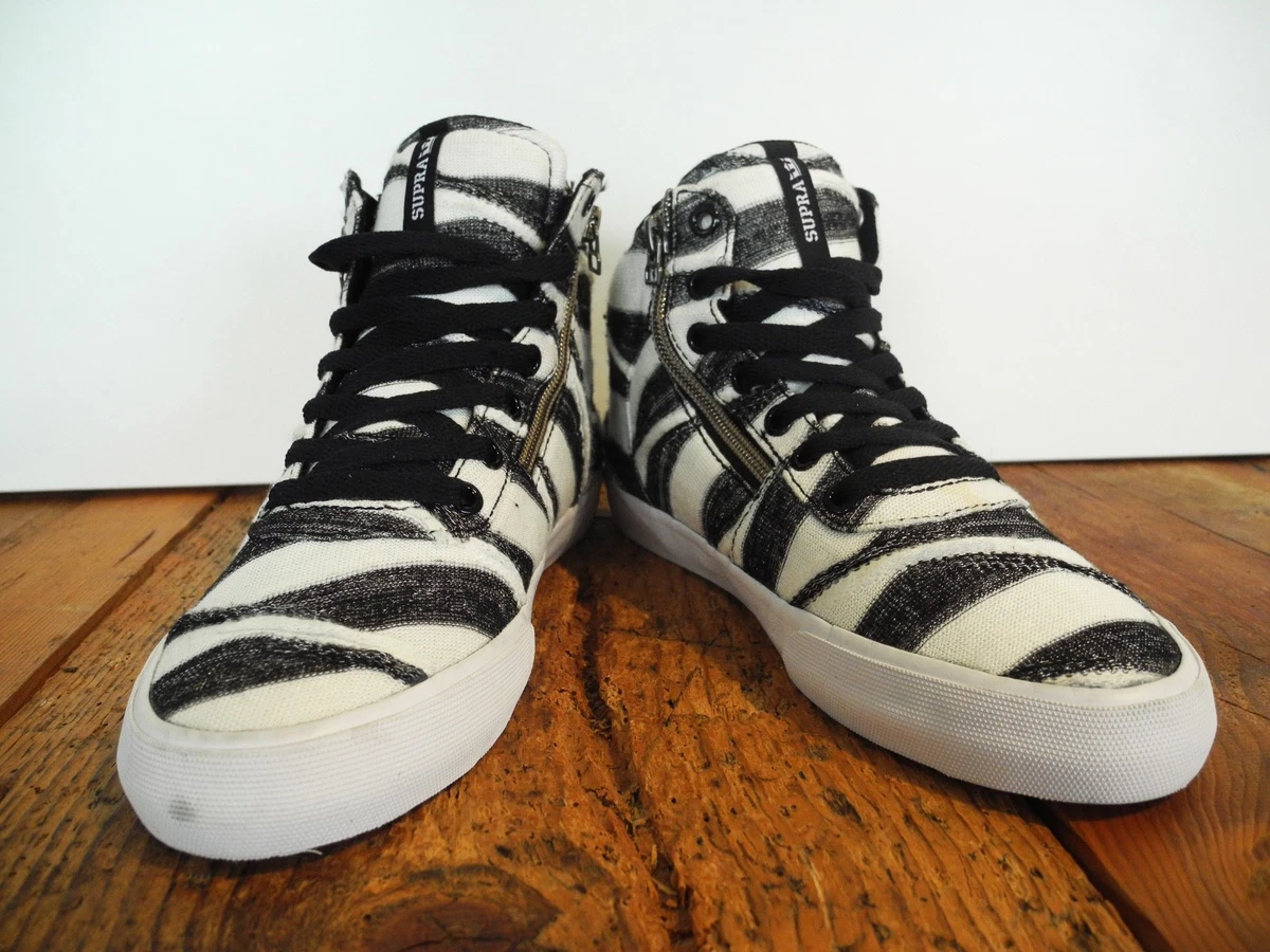 SUPRA FOOTWEAR WOMEN CUTTLER SNEAKER NEU STRIPED WHITE GR US 7