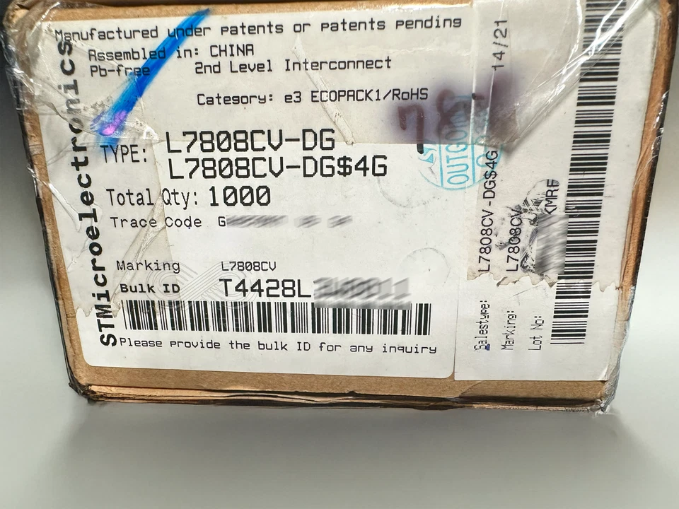 10PCS L7808CV-DG L7808CV L7808 ST 1.5A 8V Linear Voltage Regulator IC TO220 - Image 3 of 4