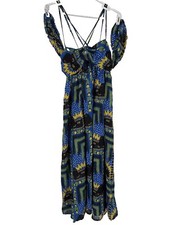 Joao Incerti Anthropologie Dress Womens Medium Strappy Bandeau Floral