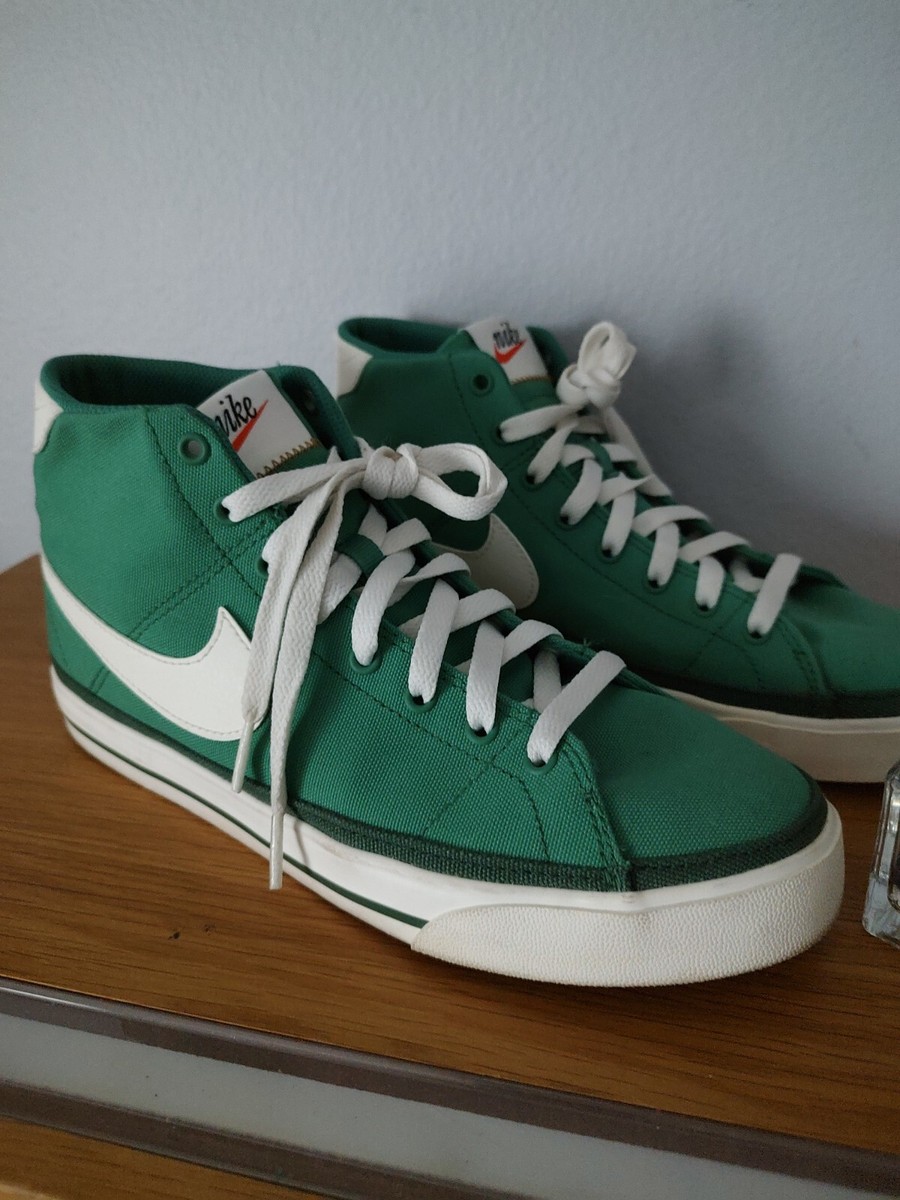 Nike Court Legacy Canvas Color Green White Men's Size Pre Owned