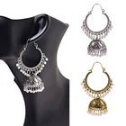 Vintage Jhumka Ethnic Beads Bell Drop Dangle Retro Earrings Gypsy Indian Jewelry