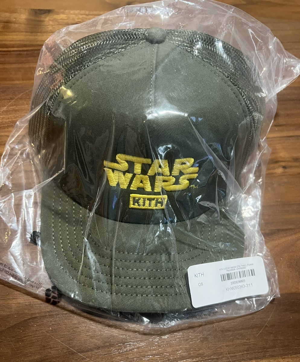 Kith × Star Wars メッシュキャップ STAR WARS Kith Cotton Twill Foam Trucker Hat Green Return Of The