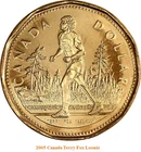 2005 Canada Terry Fox Loonie Coin. UNC. Commemorative One Dollar $1 Loon