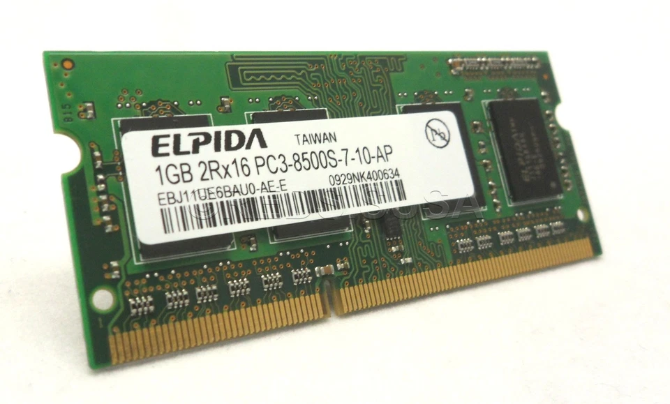 Elpida 1GB PC3-8500 DDR3 Laptop Memory RAM EBJ11UE6BAU0-AE-E - Image 3 of 4