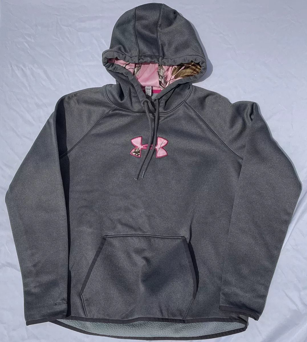 Under armour pink sales ribbon hoodie