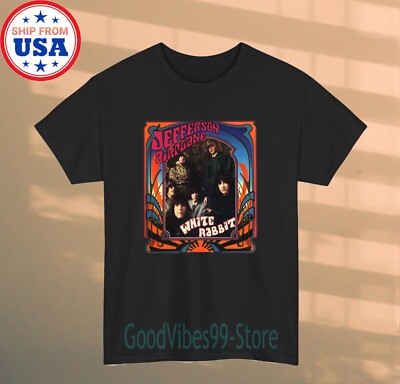 Jefferson Airplane White Rabbit Men's Black Size S-5XL