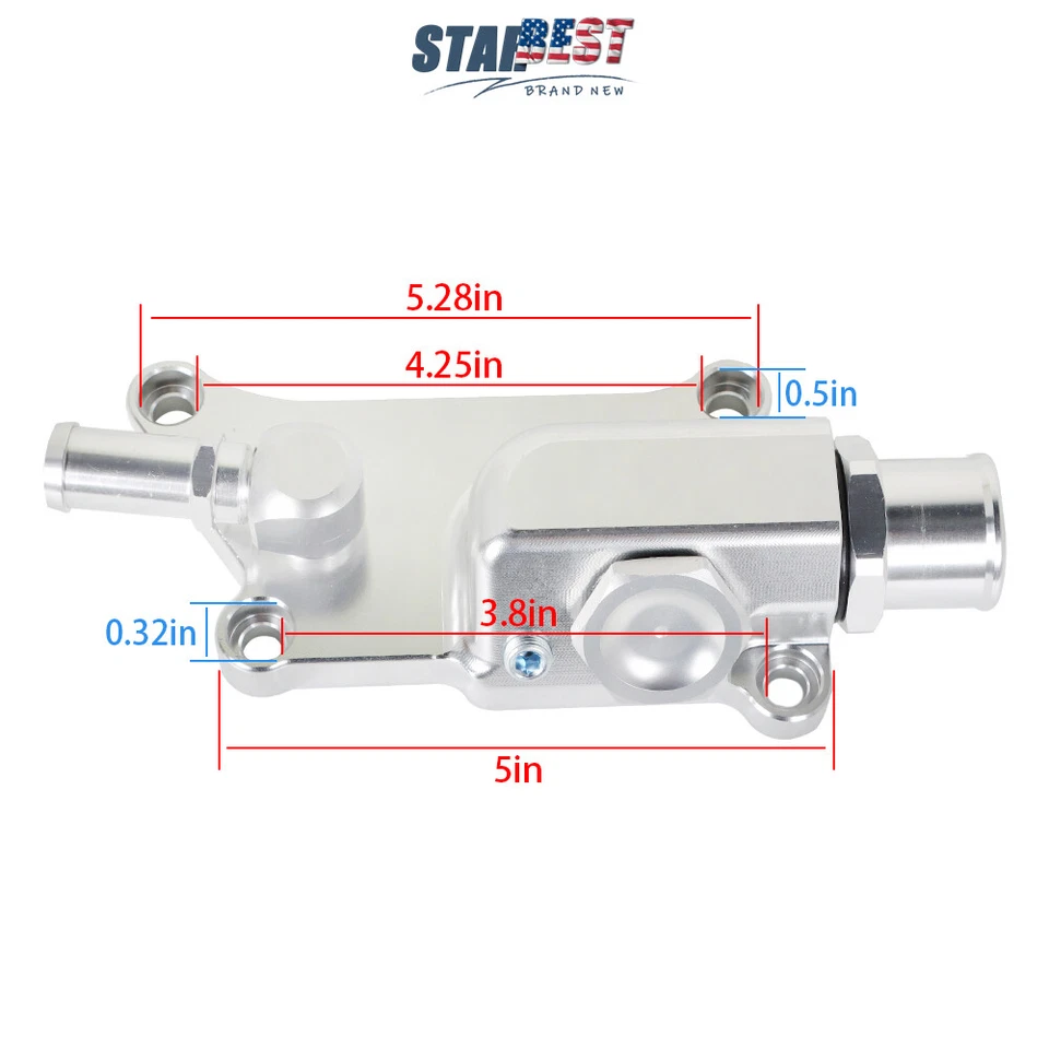 Carcasa de refrigerante superior serie K con manguera de cuello de llenado de codo recto para K20Z3 K24 Foto 4 de 4