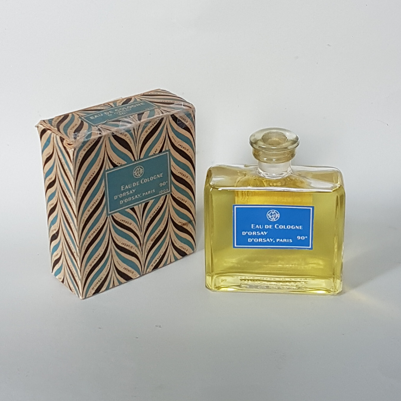 (1100L) Eau de Cologne DOrsay Etiquette Bleue,500ml,alte AusführungNeuOVP