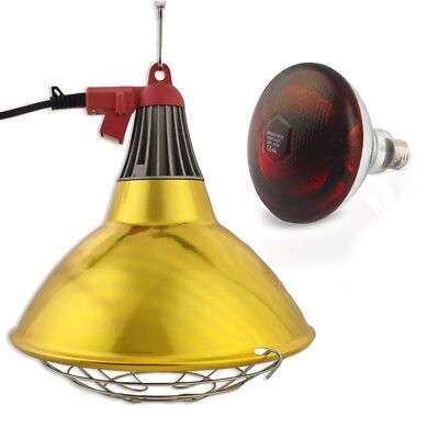 XXL Wärmestrahler  30 cm  mit Dimmer 5 meter Kabel mit Infrarot Rotlichtlampe