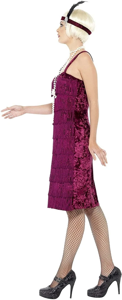 Disfraz de aleta de jazz púrpura Smiffys años 20 para mujer Foto 2 de 3
