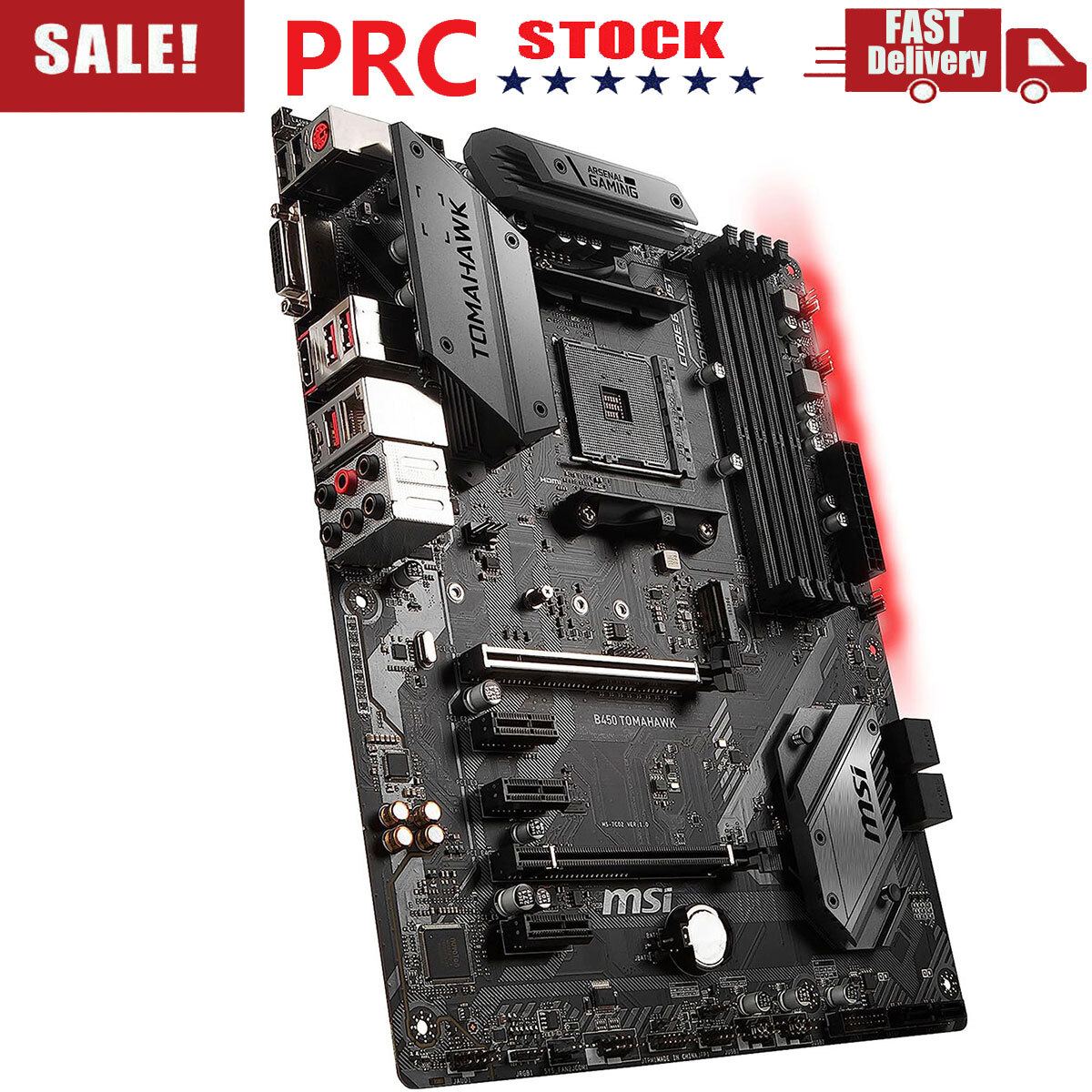MSI B450 TOMAHAWK Motherboard Socket AM4 4*DDR4 DVI HDMI Crossfire