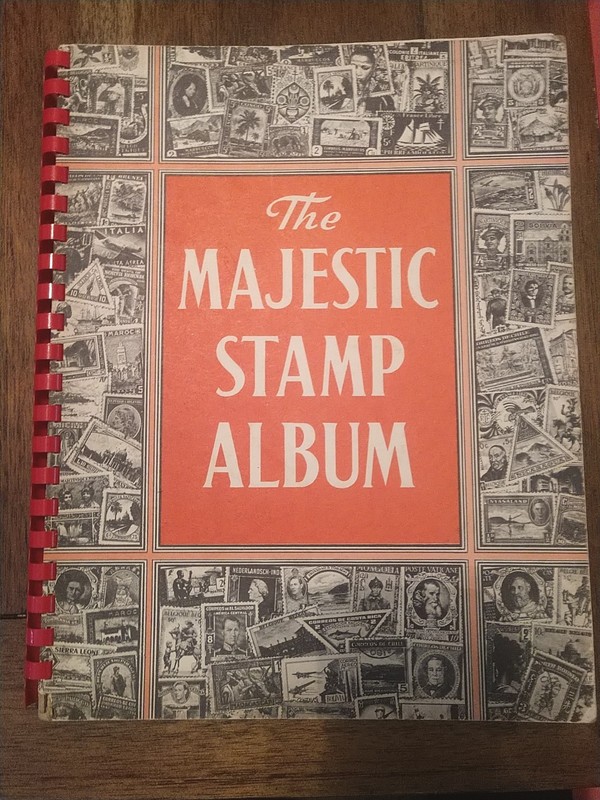 The Majestic Stamp Album Grossman Stamp Co. 1951 — Hardcover, Lightly Used
