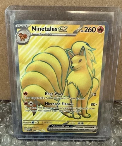 Pokemon Ninetales ex 186/165 Full Art Scarlet & Violet 151 English NM Holo Rare