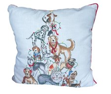 Holiday 18 x 18 in Size Christmas Pillow Dogs