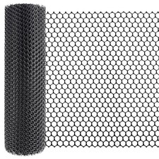 Chicken Wire Fencing Roll 15.7 in x 20 ft, x 240 Inches, Black Plastic
