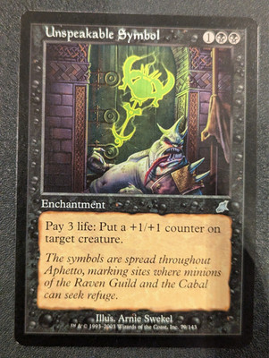Unaussprechliches Symbol - Geißel - NM - MTG - Magic the Gathering - Schwarz - Verzaubert