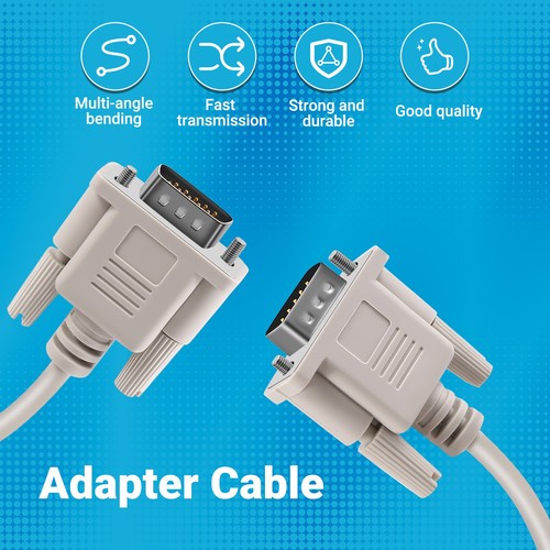 1.4M RS232 DB9 9 Pin Stecker auf VGA Video 15 Pin Stecker Adapter Kabel hel9595 - Afbeelding 2 van 7