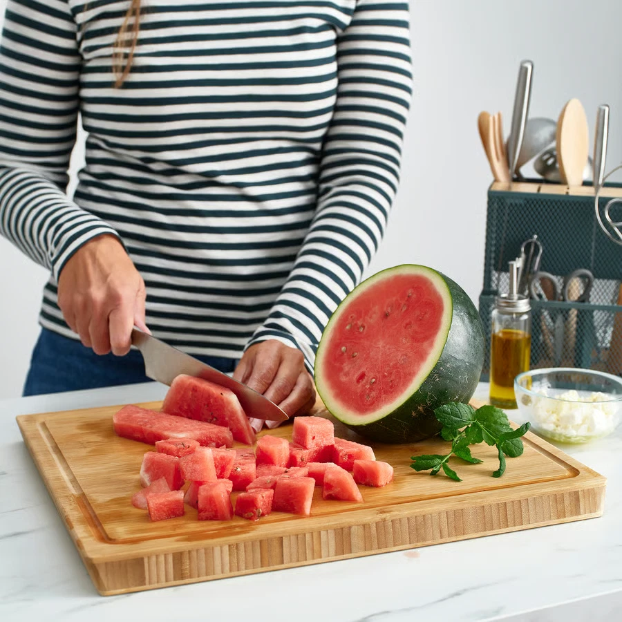 Tabla de cortar madera bambú IKEA APTITLIG tabla de cortar carnicero 173/4x141/4 pulgadas Foto 2 de 4