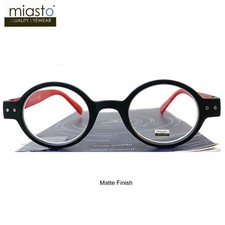  2 PAIRS MIASTO "CIAO" SMALL ROUND OAVL READING GLASSES 1.50 BLACK RED