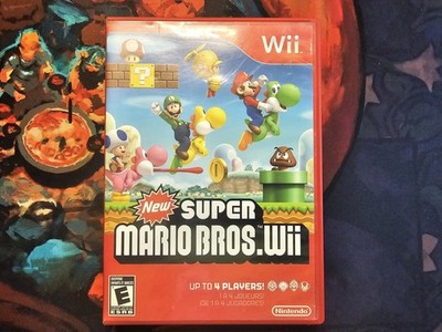 Nintendo New Super Mario Bros. Wii Platformer Game 2009 Complete with Manual