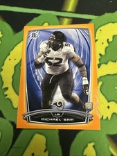 2014 MICHAEL SAM BOWMAN ORANGE NFL ROOKIE CARD RC /299 LA RAMS #24 MISSOURI. rookie card picture
