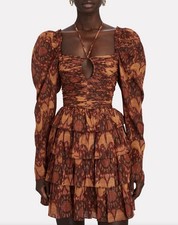 NWOT Ulla Johnson Naiya Tiered Ruffle Mini DressIn Ember. Size 6
