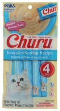 Inaba Churu Tuna With Scallop Cat Treat 4 Tubes Treats For Cats 2 Oz