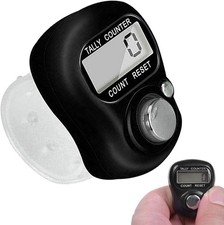 5x Black Digital Finger Tally Counter LCD Electronic Hand Tally Prayer Gym Golf