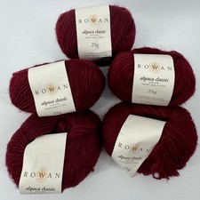 Rowan Alpaca Classic 5 Ball Lot Alpaca Cotton DK Yarn Same Dye Lot Dahlia
