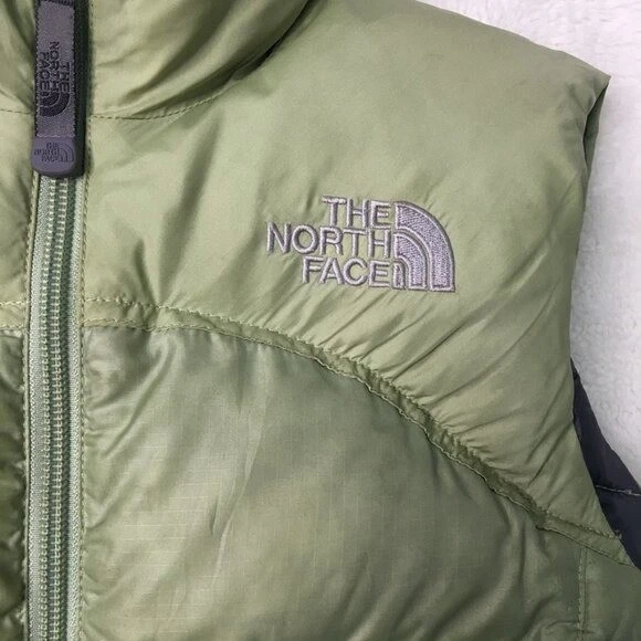 Chaleco acolchado The North Face 600 niñas verde aislado plumón de ganso talla pequeña Foto 4 de 4