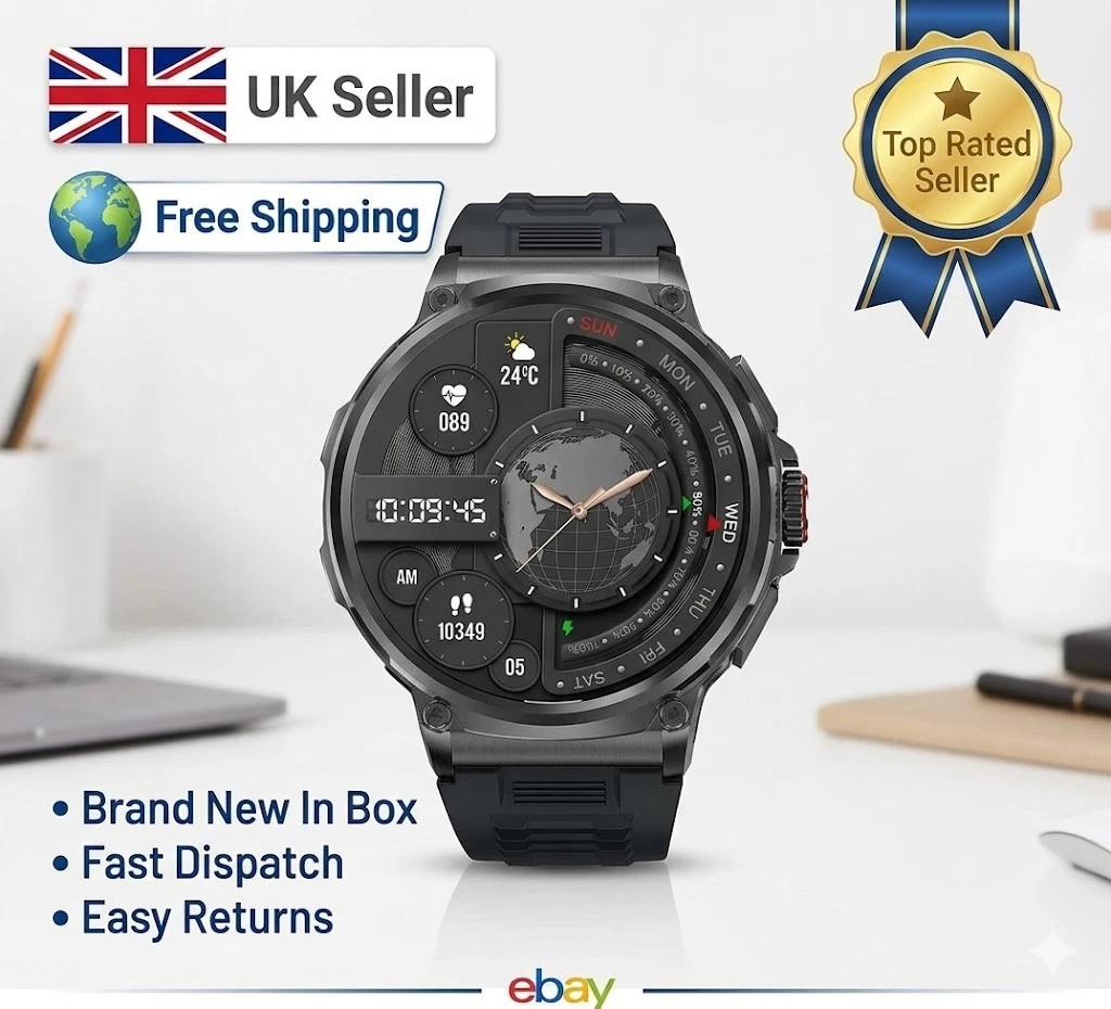 V69 Smart Watch for Men, 1.85" HD Touch Display Fitness Tracker, Bluetooth Calls
Opens in a new wind